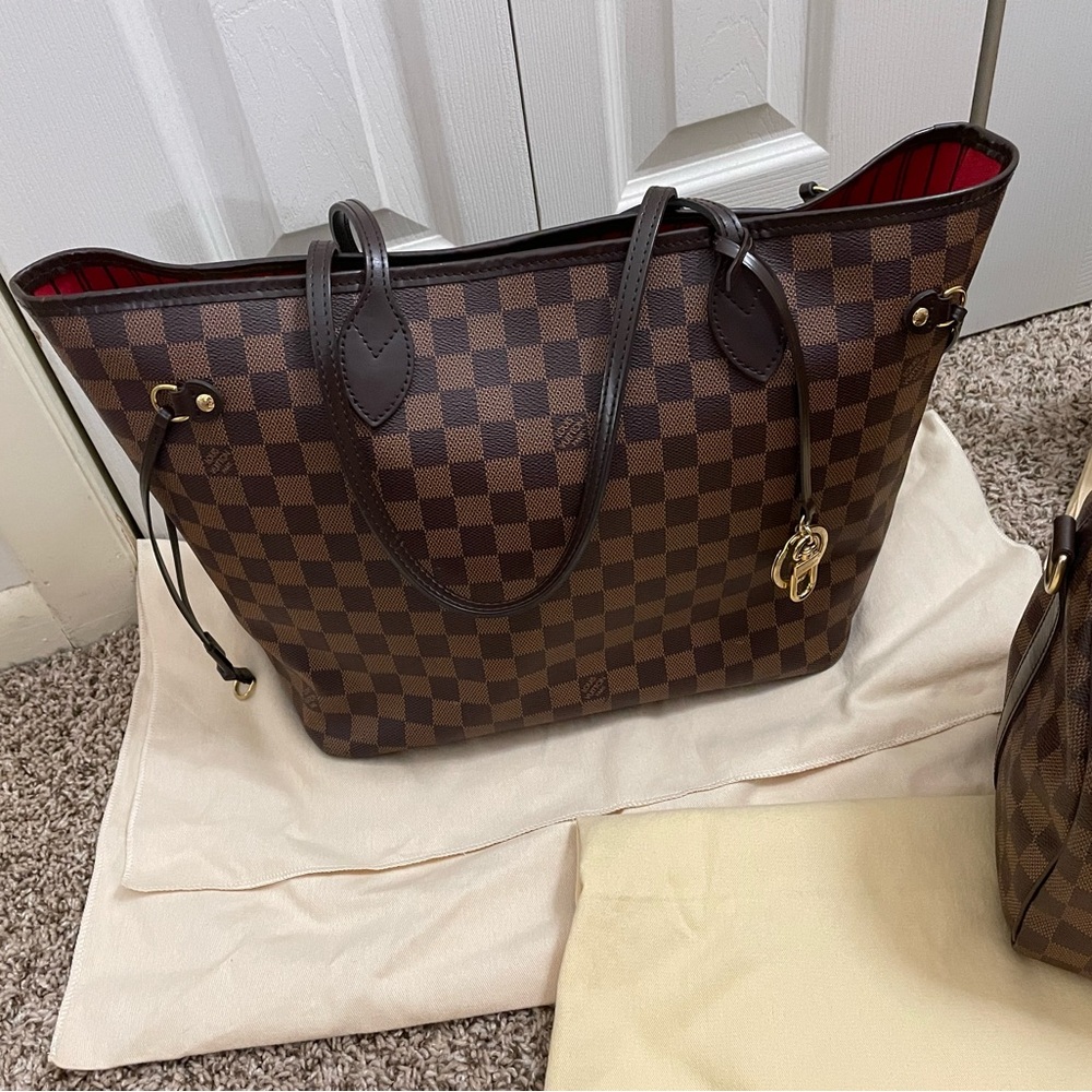 Louis Vuitton Brown Neverfull Tote Bag